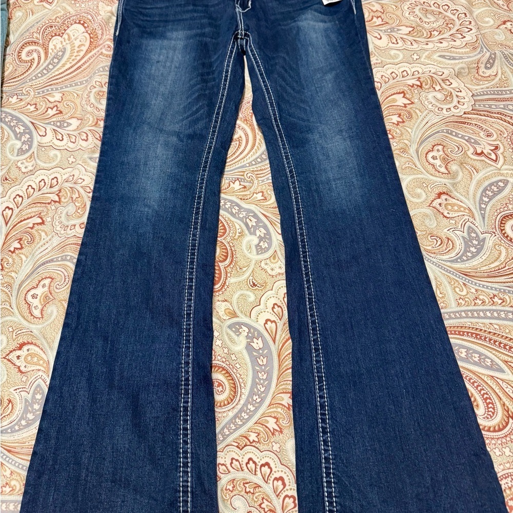 Wallflower Dark Blue Flare Jeans